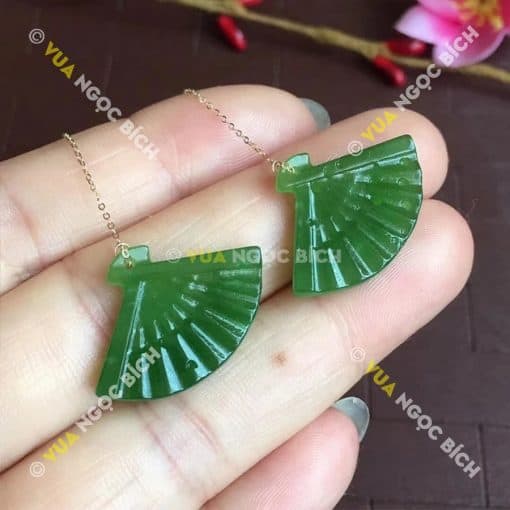 Bông Tai Ngọc Bích Nephrite Jade (BT067) 3