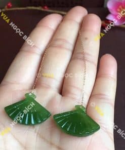 Bông Tai Ngọc Bích Nephrite Jade (BT067) 7 Bông Tai Ngọc Bích Nephrite Jade (BT067) 3