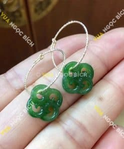 Bông Tai Ngọc Bích Nephrite Jade (BT071) 13 Bông Tai Ngọc Bích Nephrite Jade (BT071) 7