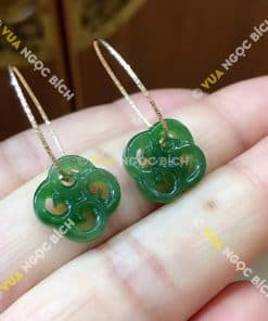 Bông Tai Ngọc Bích Nephrite Jade (BT071) 11 Bông Tai Ngọc Bích Nephrite Jade (BT071) 5