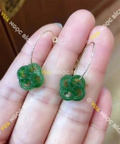 Bông Tai Ngọc Bích Nephrite Jade (BT071) 9 Bông Tai Ngọc Bích Nephrite Jade (BT071) 3