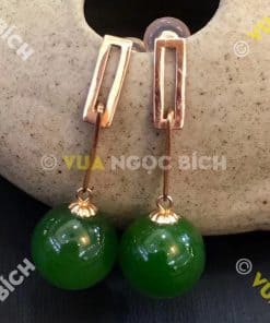Bông Tai Ngọc Bích Nephrite Jade (BT096) 11 Bông Tai Ngọc Bích Nephrite Jade (BT096) 6