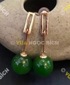 Bông Tai Ngọc Bích Nephrite Jade (BT096) 10 Bông Tai Ngọc Bích Nephrite Jade (BT096) 5