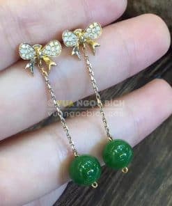 Bông Tai Ngọc Bích Nephrite Jade (BT097) 12 Bông Tai Ngọc Bích Nephrite Jade (BT097) 6