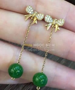 Bông Tai Ngọc Bích Nephrite Jade (BT097) 11 Bông Tai Ngọc Bích Nephrite Jade (BT097) 5