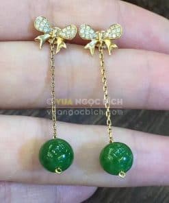 Bông Tai Ngọc Bích Nephrite Jade (BT097) 10 Bông Tai Ngọc Bích Nephrite Jade (BT097) 4