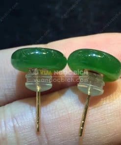 Bông Tai Ngọc Bích Nephrite Jade (BT099) 9 Bông Tai Ngọc Bích Nephrite Jade (BT099) 3