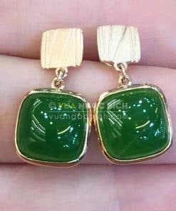 Bông Tai Ngọc Bích Nephrite Jade (BT100) 9 Bông Tai Ngọc Bích Nephrite Jade (BT100) 3
