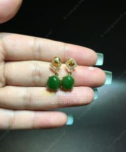 Bông Tai Ngọc Bích Nephrite Jade (BT103) 13 Bông Tai Ngọc Bích Nephrite Jade (BT103) 7