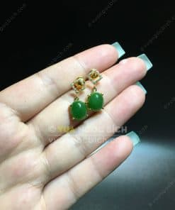 Bông Tai Ngọc Bích Nephrite Jade (BT103) 12 Bông Tai Ngọc Bích Nephrite Jade (BT103) 6