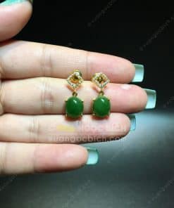 Bông Tai Ngọc Bích Nephrite Jade (BT103) 10 Bông Tai Ngọc Bích Nephrite Jade (BT103) 4