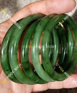Vòng Tay Ngọc Bích Nephrite Jade Bản Liền (VT020) 7 Vòng Tay Ngọc Bích Nephrite Jade Bản Liền (VT020) 4