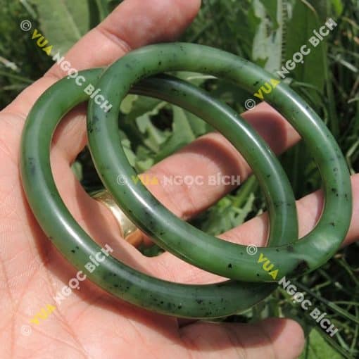 Vòng Tay Ngọc Bích Nephrite Jade Bản Liền (VT020) 3