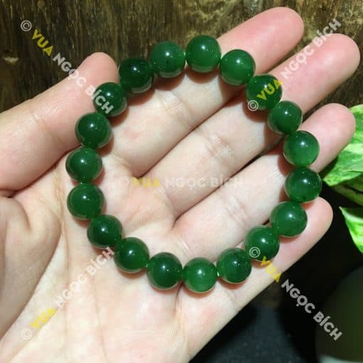 Chuỗi Vòng Tay Ngọc Bích Nephrite Jade 10mm (VT018) 3