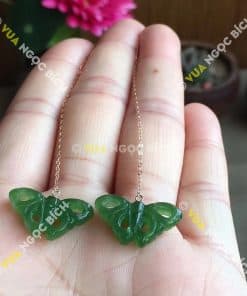Bông Tai Ngọc Bích Nephrite Jade (BT069) 13 Bông Tai Ngọc Bích Nephrite Jade (BT069) 7