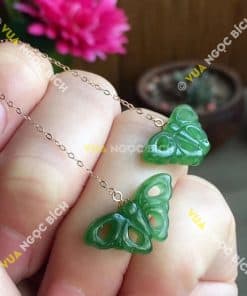 Bông Tai Ngọc Bích Nephrite Jade (BT069) 12 Bông Tai Ngọc Bích Nephrite Jade (BT069) 6