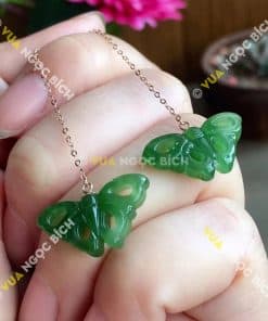Bông Tai Ngọc Bích Nephrite Jade (BT069) 11 Bông Tai Ngọc Bích Nephrite Jade (BT069) 5