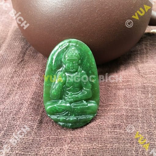 Phật Bản Mệnh Phật A Di Đà Ngọc Bích Nephrite Jade (MD098) 3