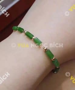 Lắc Tay Vàng Ngọc Bích Nephrite Jade (VT016) 5