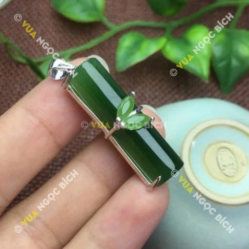 Mặt Dây Đốt Trúc Ngọc Bích Nephrite Jade (MD089) 3