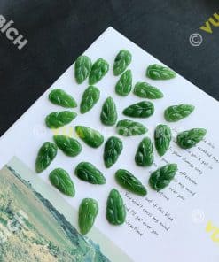 Mặt Dây Chiếc Lá Ngọc Bích Nephrite Jade (MD026) 5