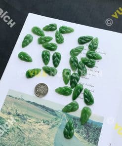 Mặt Dây Chiếc Lá Ngọc Bích Nephrite Jade (MD026) 4