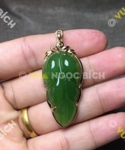 Mặt Dây Chiếc Lá Ngọc Bích Nephrite Jade (MD069) 11 Mặt Dây Chiếc Lá Ngọc Bích Nephrite Jade (MD069) 6