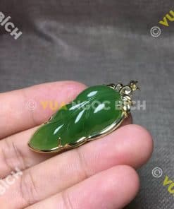 Mặt Dây Chiếc Lá Ngọc Bích Nephrite Jade (MD069) 9 Mặt Dây Chiếc Lá Ngọc Bích Nephrite Jade (MD069) 4