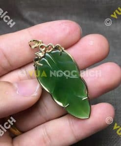 Mặt Dây Chiếc Lá Ngọc Bích Nephrite Jade (MD069) 8 Mặt Dây Chiếc Lá Ngọc Bích Nephrite Jade (MD069) 3