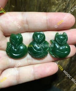 Mặt Dây Hồ Ly Ngọc Bích Nephrite Jade (MD074) 5