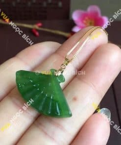 Mặt dây Hình Quạt Ngọc Bích Nephrite Jade (MD083) 7 Mặt dây Hình Quạt Ngọc Bích Nephrite Jade (MD083) 4