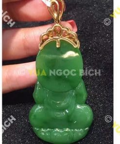 Mặt Dây Phật Quán Thế Âm Bồ Tát Ngọc Bích Nephrite Jade (MD031) 6
