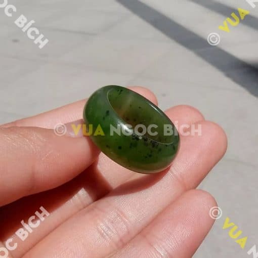 Nhẫn Bầu Ngọc Bích Nephrite Jade (NN033) 3