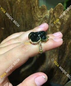 Nhẫn Tỳ Hưu Ngọc Bích Nephrite Jade (NN043) 8 Nhẫn Tỳ Hưu Ngọc Bích Nephrite Jade (NN043) 4