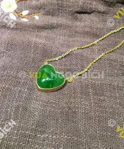 Trái Tim Ngọc Bích Nephrite Jade Bọc Vàng (MD104) 11 Trái Tim Ngọc Bích Nephrite Jade Bọc Vàng (MD104) 6
