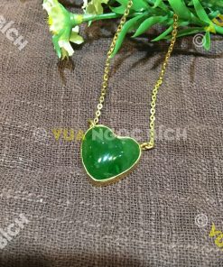Trái Tim Ngọc Bích Nephrite Jade Bọc Vàng (MD104) 9 Trái Tim Ngọc Bích Nephrite Jade Bọc Vàng (MD104) 4