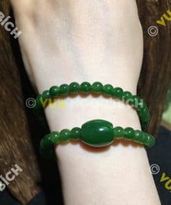 Vòng Tay Ngọc Bích Nephrite Jade 6mm Mix Lu Thống Ngọc Bích (VT014) 8