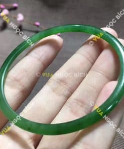 Vòng Tay Ngọc Bích Nephrite Jade Bản Liền (VT024) 15 Vòng Tay Ngọc Bích Nephrite Jade Bản Liền (VT024) 5