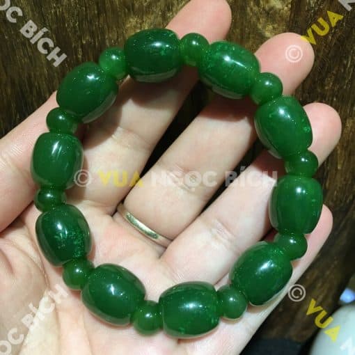 Vòng Tay Lu Thống Ngọc Bích Nephrite Jade (VT060) 3