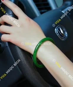 Vòng Tay Ngọc Bích Nephrite Jade Bản Liền (VT006) 6