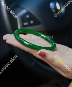 Vòng Tay Ngọc Bích Nephrite Jade Bản Liền (VT006) 4