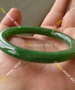Vòng Tay Ngọc Bích Nephrite Jade Bản Liền (VT007) 5