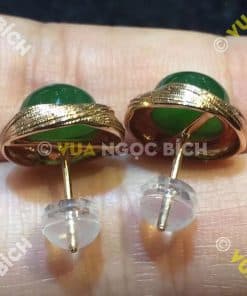 Bông Tai Ngọc Bích Nephrite Jade (BT015) 5