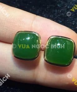 Bông Tai Ngọc Bích Nephrite Jade (BT016) 5