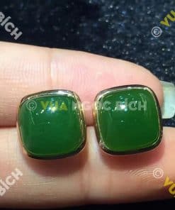 Bông Tai Ngọc Bích Nephrite Jade (BT016) 4