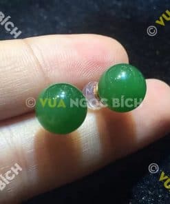Bông Tai Ngọc Bích Nephrite Jade (BT017) 5