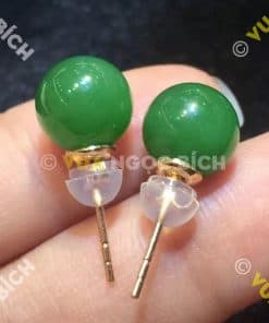 Bông Tai Ngọc Bích Nephrite Jade (BT017) 4