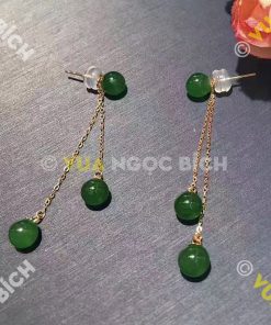 Bông Tai Ngọc Bích Nephrite Jade (BT019) 6