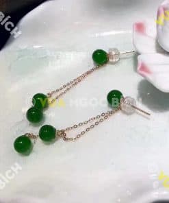 Bông Tai Ngọc Bích Nephrite Jade (BT019) 7