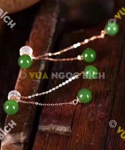 Bông Tai Ngọc Bích Nephrite Jade (BT019) 4